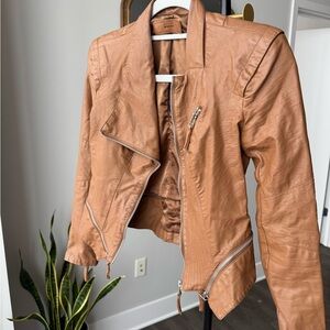 Blank NYC Camel Leather Jacket